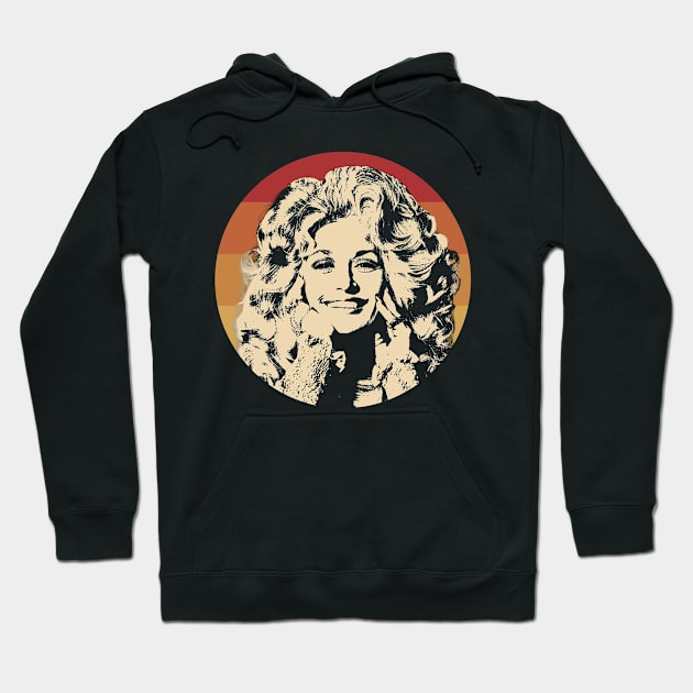 Dolly Retro Country Singer Hoodie by RomanDanielsArt